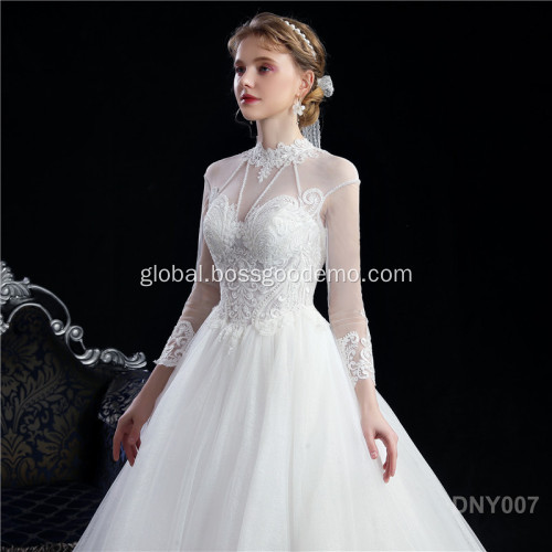  Simple And Neat Light chinese style wedding dress With Lace Sleeves Supplier